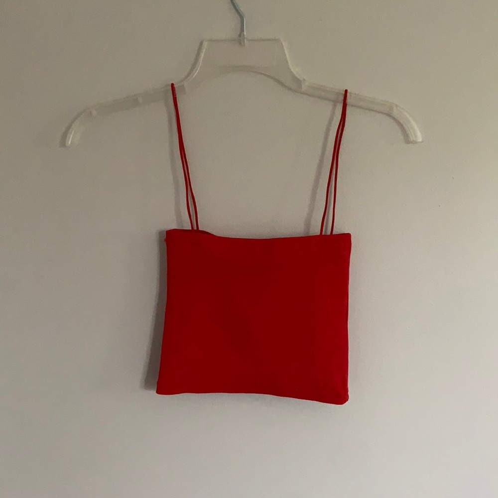 Ribbed Bandeau Top